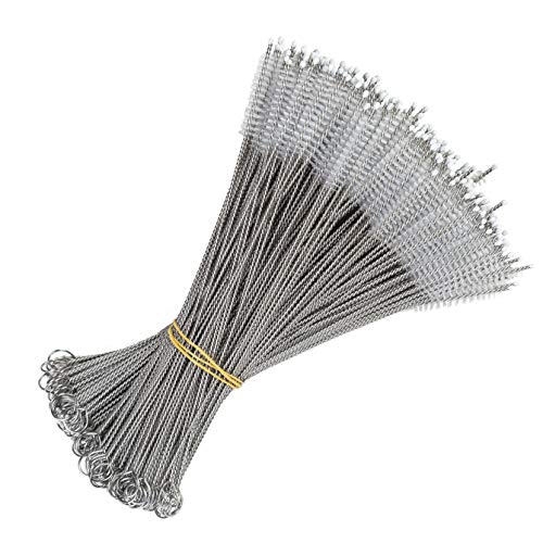 Sunwinc 50-Pack Drinking Straw Brush,230mm Long Cleaner Brush for Stainless Steel Metal Straws Eco-Friendly Dishwasher Safe (Cleaning Brush -50Pack)