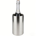 Jucoan Wine Chiller, Stainless Steel Double Wall Insulated Wine Cooler Bucket, Fits Standard 750ml Bottle, Silver