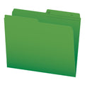 Pendaflex File Folders, 1/2 Cut Tab, Letter Size, Green, Durable Paper Stock, 100/Box, Ideal for Office/Home/School Organization, Made in Canada, Reversible File Organizers