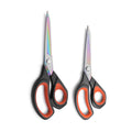 LIVINGO 2 Pack Premium Tailor Scissors Heavy Duty Multi-Purpose Titanium Coating Forged Stainless Steel Sewing Fabric Leather Dressmaking Shears Professional Crafting (8.5 & 9.5INCH)