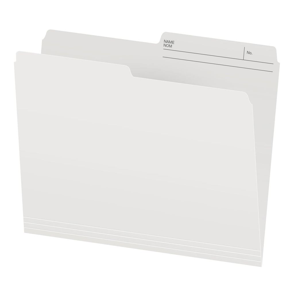 Pendaflex File Folders, 100-Pack, Letter Size 8.5" x 11", Reversible 1/2 Cut Tabs, Tear-Resistant Durable Paper Stock, Ivory, for Office Supplies, School Projects, Home Filing Systems