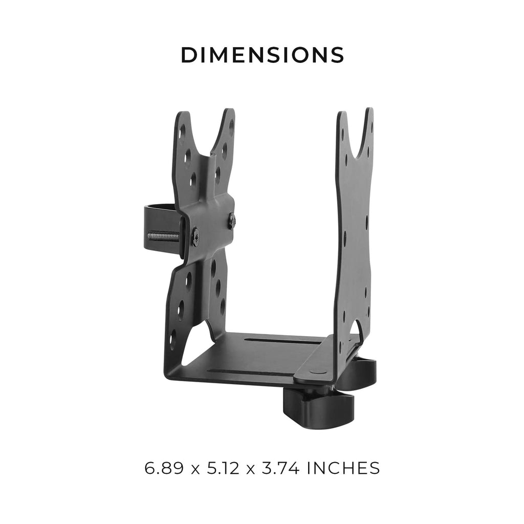 HumanCentric Thin Client Mount Bracket, Mount a Mini PC or Computer to a VESA Monitor Arm or Stand, Pole, or Under Desk or Surface, Devices with 0.65-2.55" in Depth for 75x75 and 100x100mm Patterns