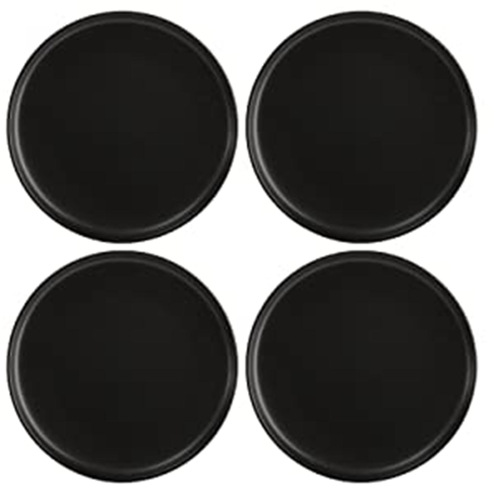ZENFUN Set of 4 Porcelain Dinner Plates, 10 Inch Matte Ceramic Dish Steak Plates, Elegant Large Round Serving Plates for Salad, Pasta, Pizza, Dishwasher & Microwave Safe, Black