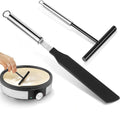 Yeanifeana Crepe Spreader and Spatula Set,Stainless Steel Crepes Spreader Tool,Crepe Spatula Crepes Maker Accessories for Kitchen Home Restaurant Pancake Bakery