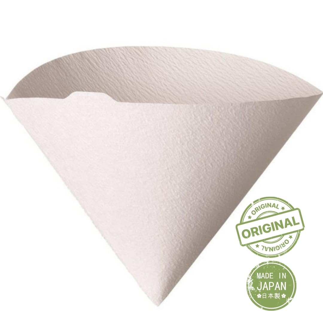 [2pcs Set] Hario V60 Misarashi Coffee Paper Filter (Size 01, 100 Count, White) 200 Total