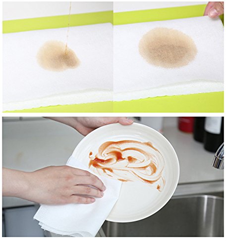 JEBBLAS J Cloth Reusable Cleaning Towels Dish Towels and Dish Cloths Reusable Towels,Handy Cleaning Wipes, Great Dish Towel, Disposable, Absorbent, Dry Quickly 80 Sheets/Pack, 3 Color
