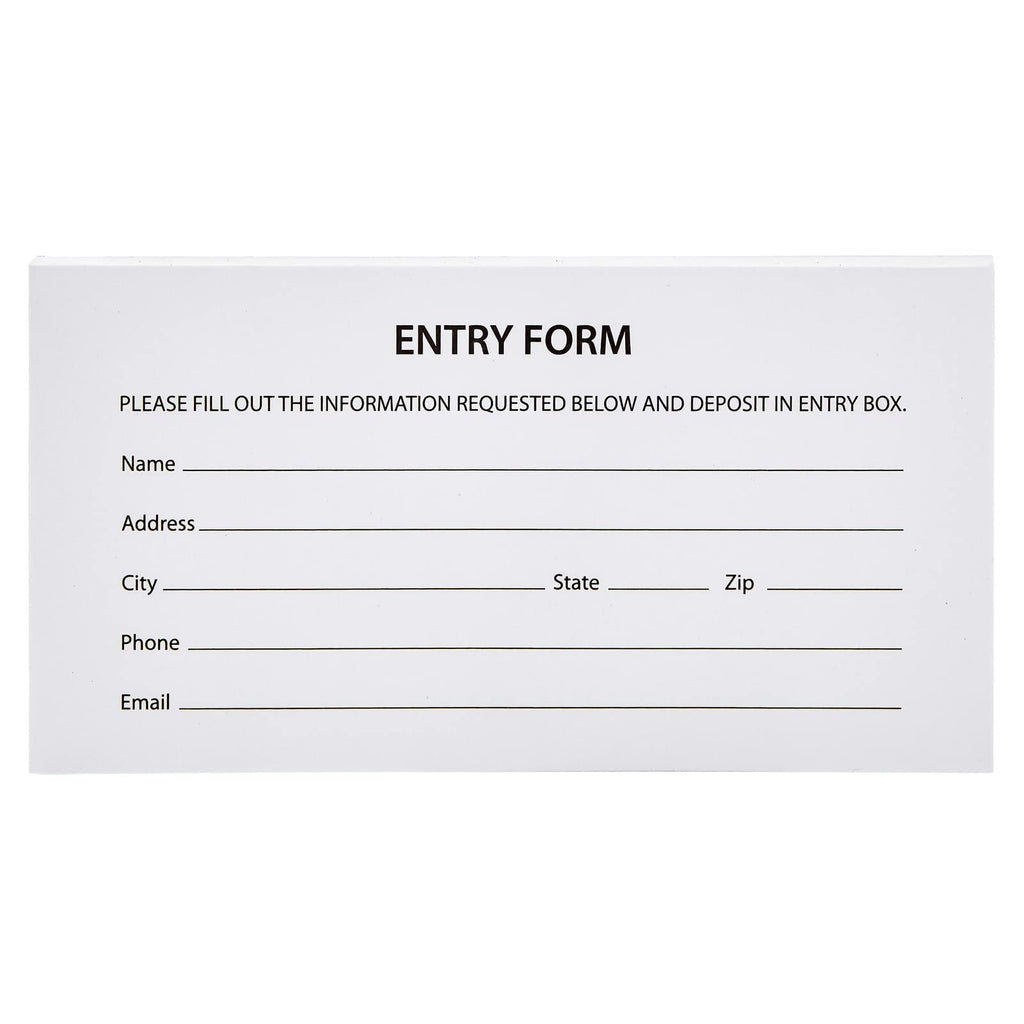 2000 Raffle Ticket Sheets, Blank Entry Forms for Contests, School Events (White, 20 Pads)