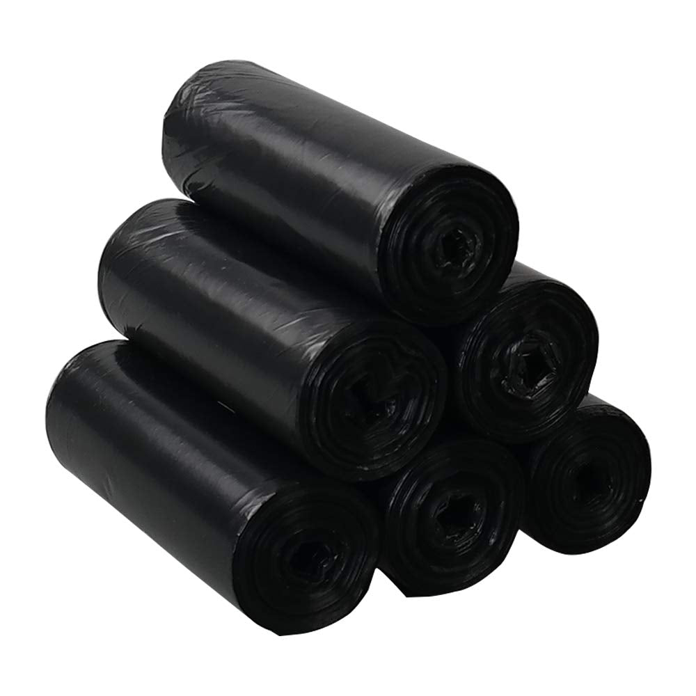 Gloreen Small Trash Bag, 5L Black Leakproof Wastebasket Trash/Garbage Can Liners (6 Roll, 150Counts)