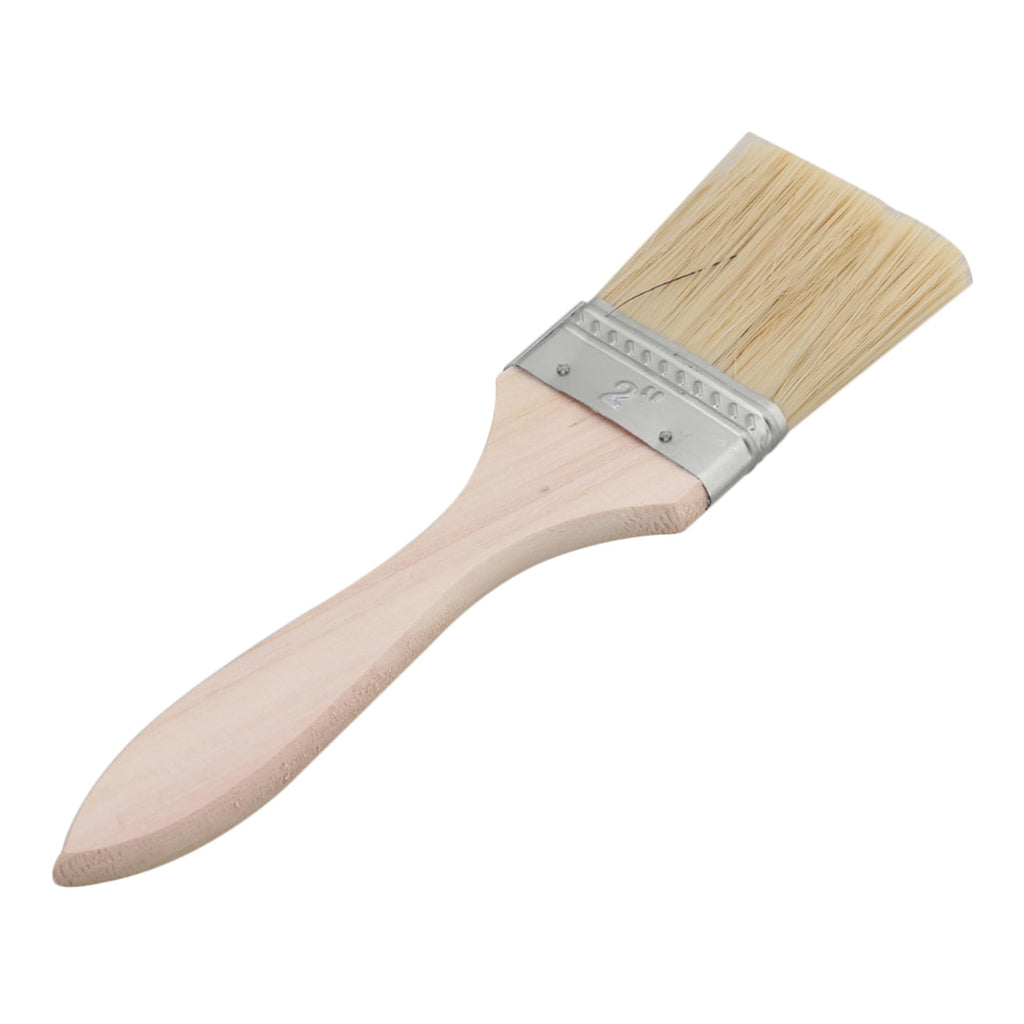 RDEXP 17.5x4.5cm Mixed Silk Dark Yellow Bristles Thin Chips Brushes Wood Handle Paint Brush Touchups Set of 20