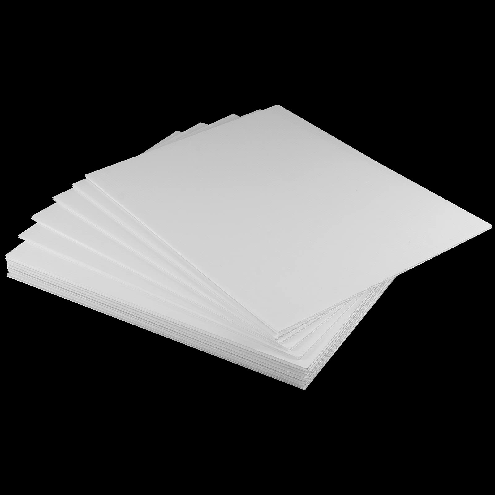 HAKZEON 20 Pack 17 x 13 Inch White Corrugated Plastic Sign Blank Board Double Sided, Blank Yard Sign Poster Board for Yards, Offices, Lawn, Garage Shops Sale Signs