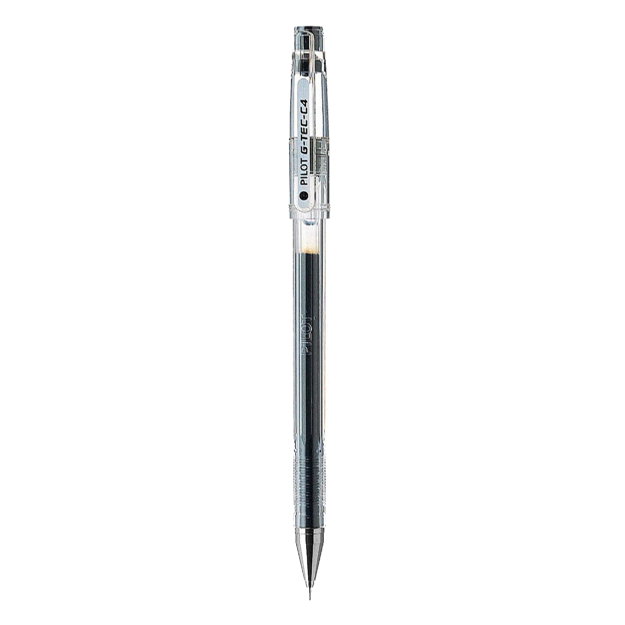 Pilot G-Tec C4 Microtip Gel Rollerball Pen 0.4mm Tip 0.2mm Line Black (Pack 12)
