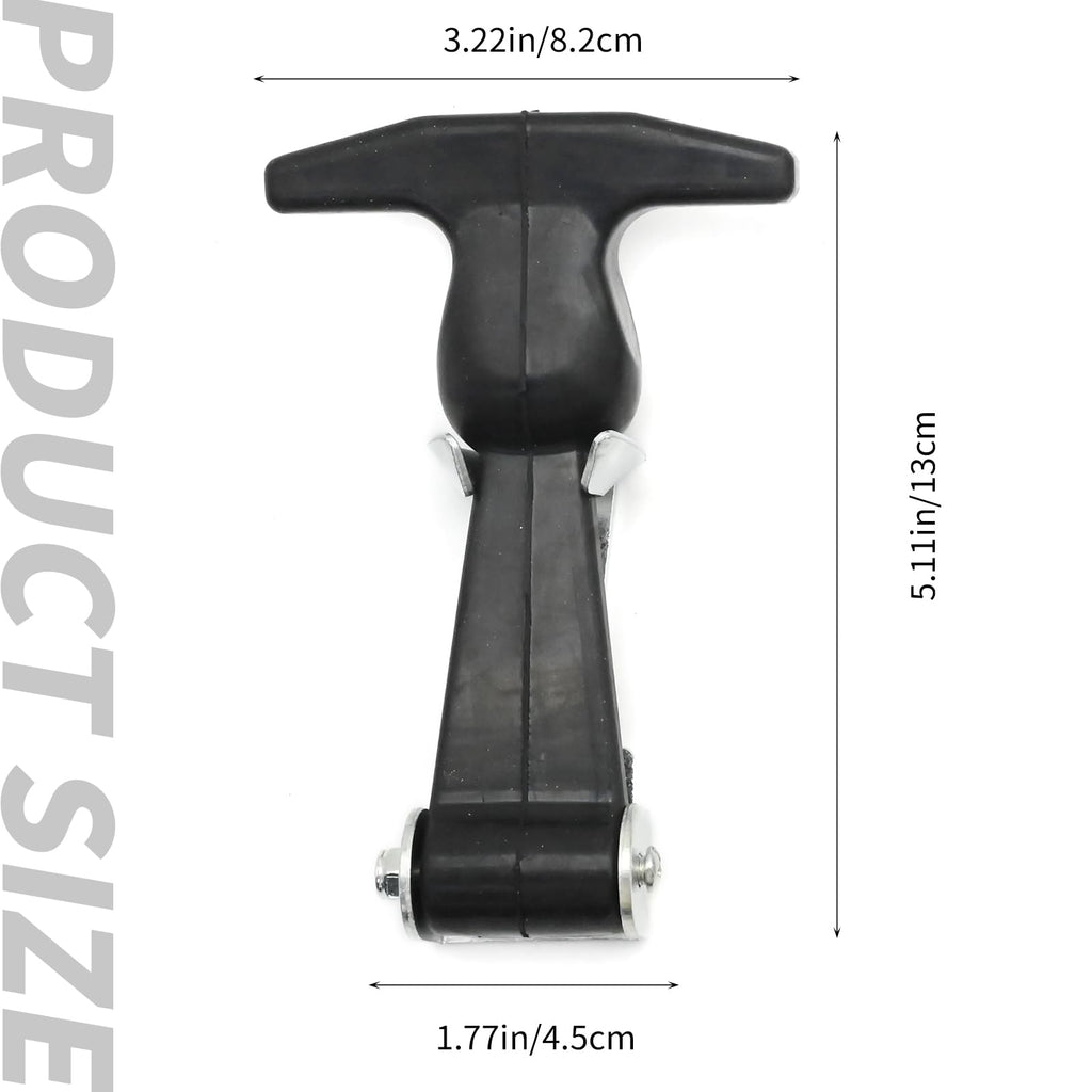 DUZFOREI 2PCS Rubber Hood Latch Flexible T-Handle Hasps Black Draw Latches, Elastic Stainless Steel Rubber Cover Strap Bracket, Suitable for Toolboxes and Vehicle Engine Hoods