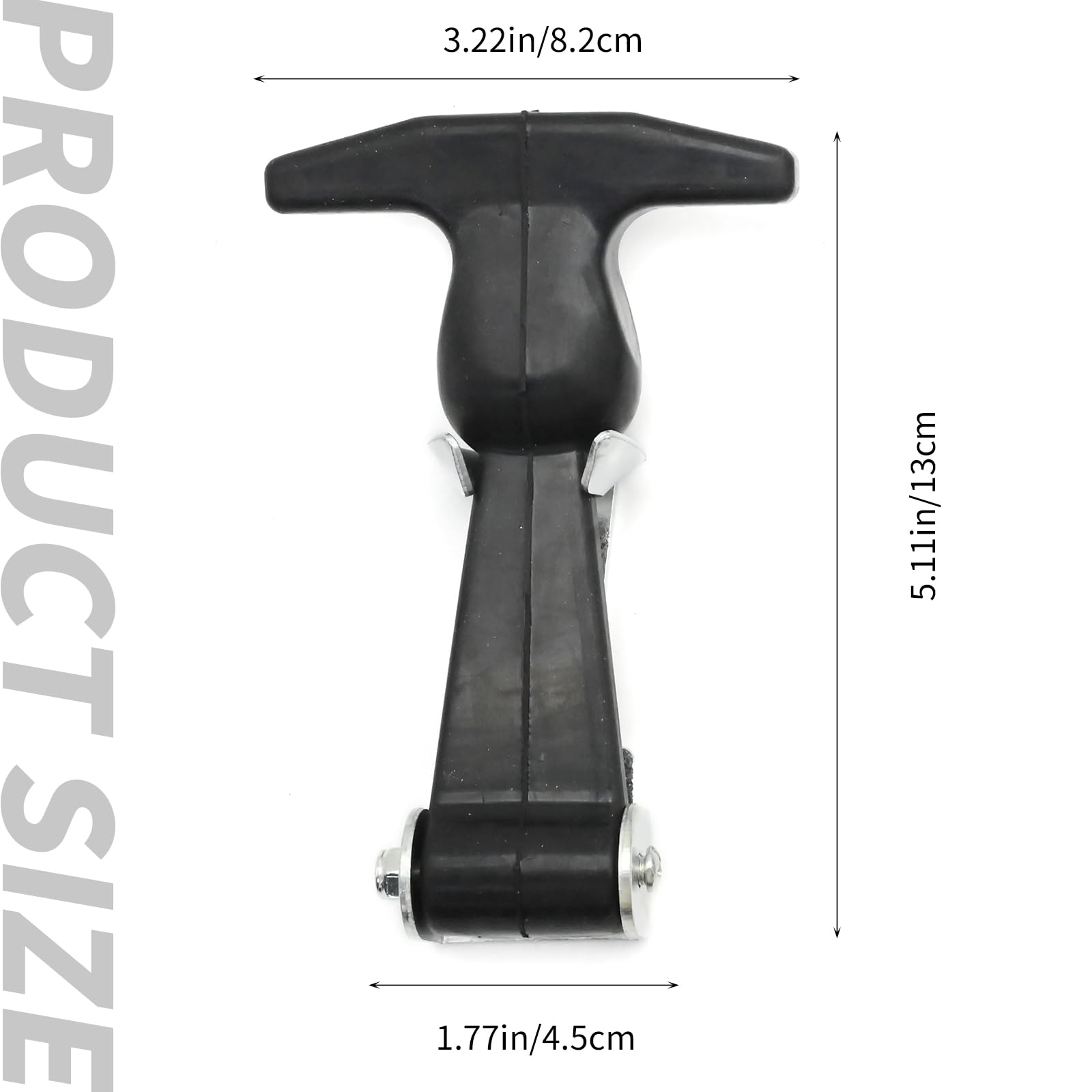 DUZFOREI 2PCS Rubber Hood Latch Flexible T-Handle Hasps Black Draw Latches, Elastic Stainless Steel Rubber Cover Strap Bracket, Suitable for Toolboxes and Vehicle Engine Hoods