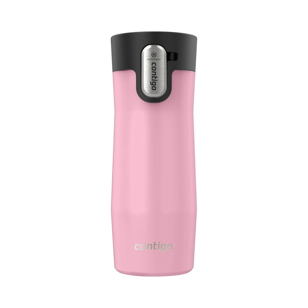 Contigo West Loop 3.0 Stainless Steel Travel Mug with Tea-Bag Hook & Spill-Proof Lid, Vacuum-Insulated Reusable Cup Coffee and Tea, 16 oz (473 mL), Strawberry Cream - Keeps Drinks Hot up to 11 Hours