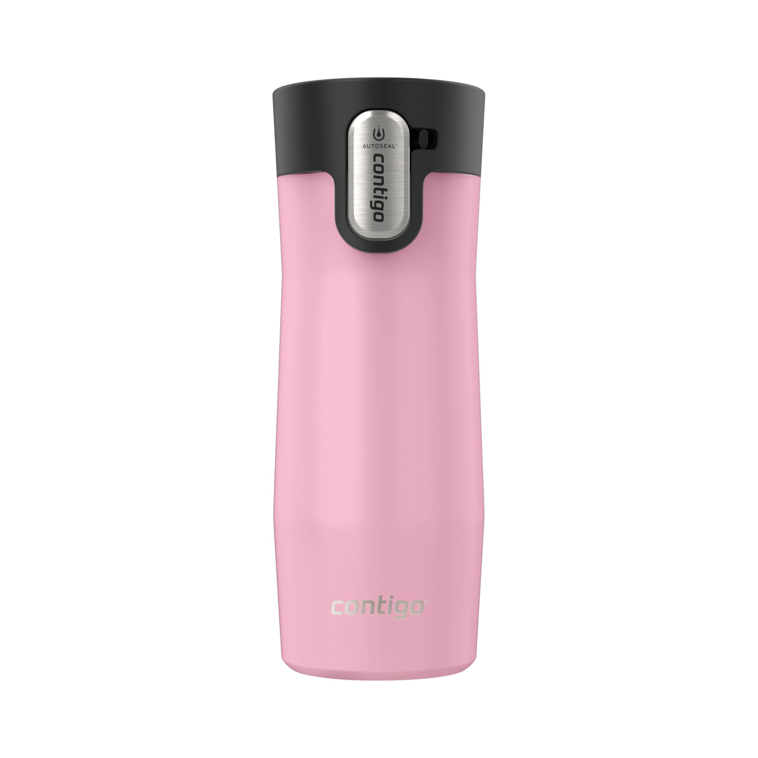 Contigo West Loop 3.0 Stainless Steel Travel Mug with Tea-Bag Hook & Spill-Proof Lid, Vacuum-Insulated Reusable Cup Coffee and Tea, 16 oz (473 mL), Strawberry Cream - Keeps Drinks Hot up to 11 Hours