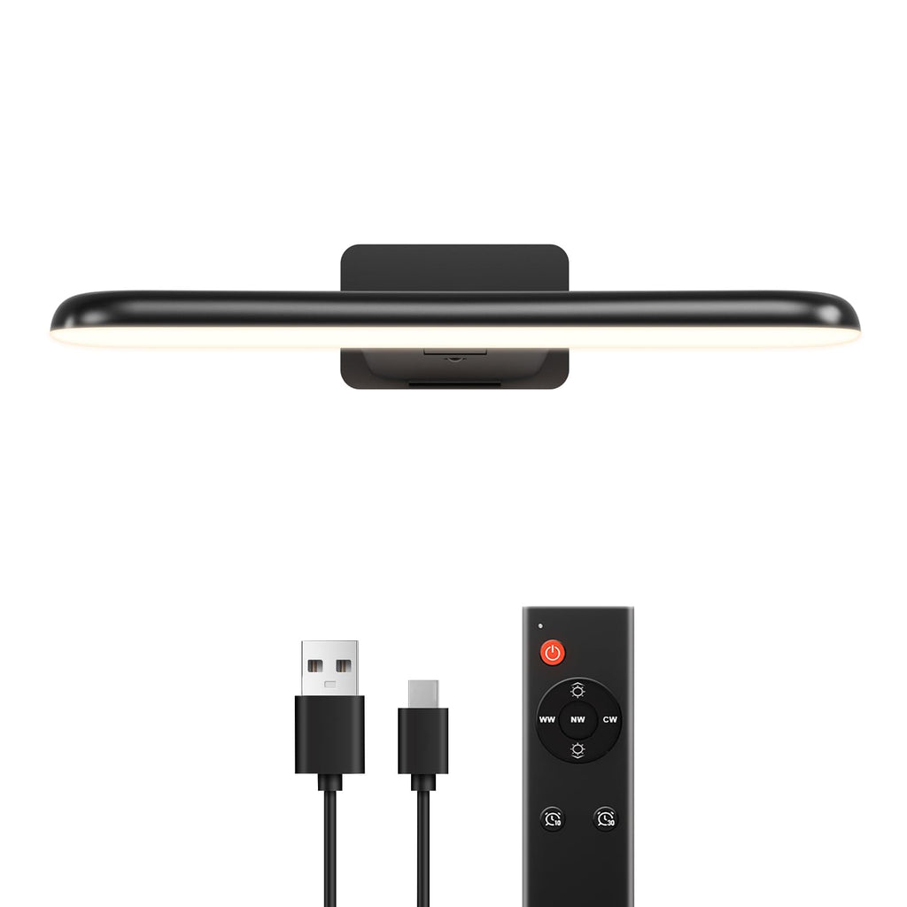 NARUNDREN Picture Light, Rechargeable Picture Lights for Wall with Remote, 300 LM, Brightness Dimmable, Art Light for Poster, Artwork, Gallery, Display