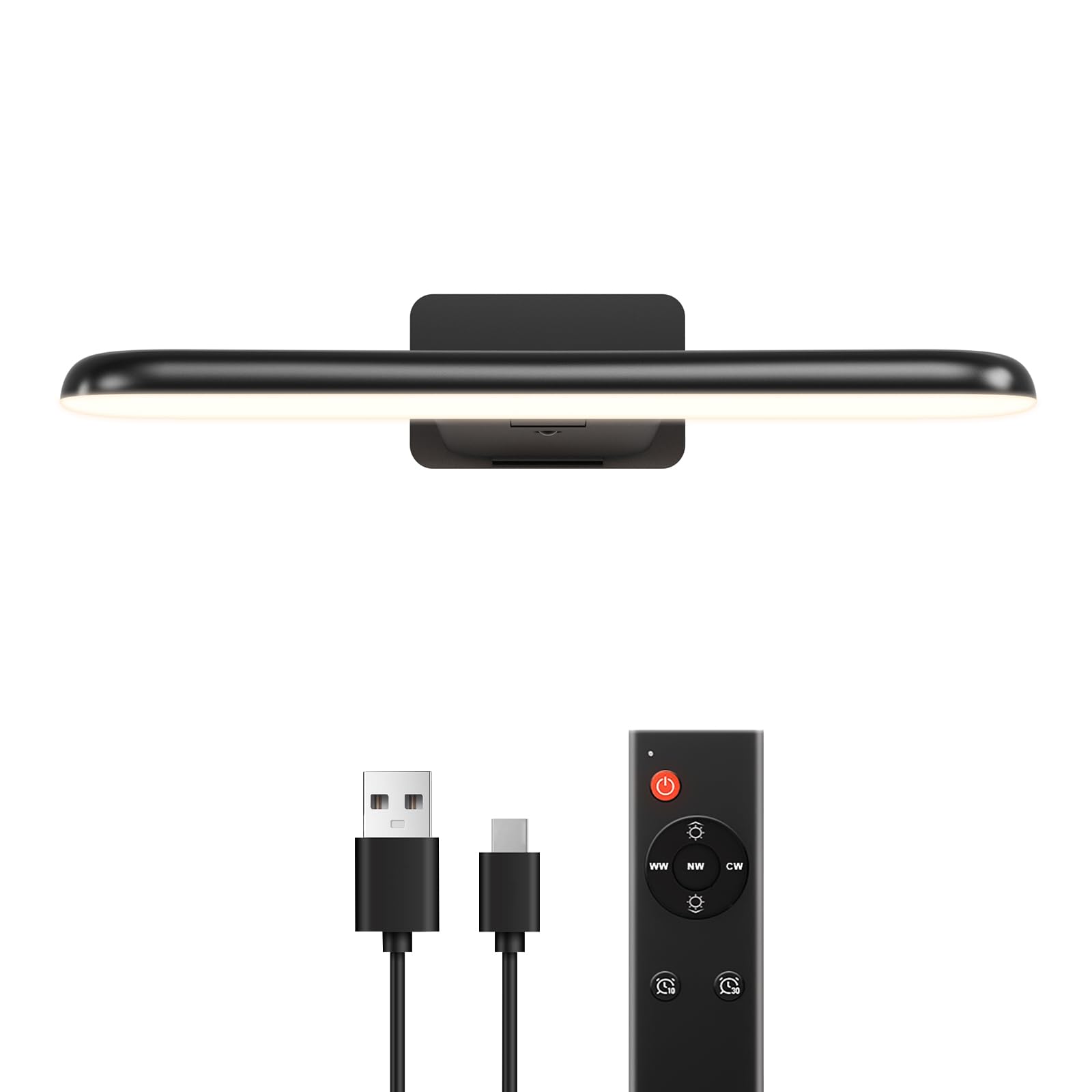 NARUNDREN Picture Light, Rechargeable Picture Lights for Wall with Remote, 300 LM, Brightness Dimmable, Art Light for Poster, Artwork, Gallery, Display