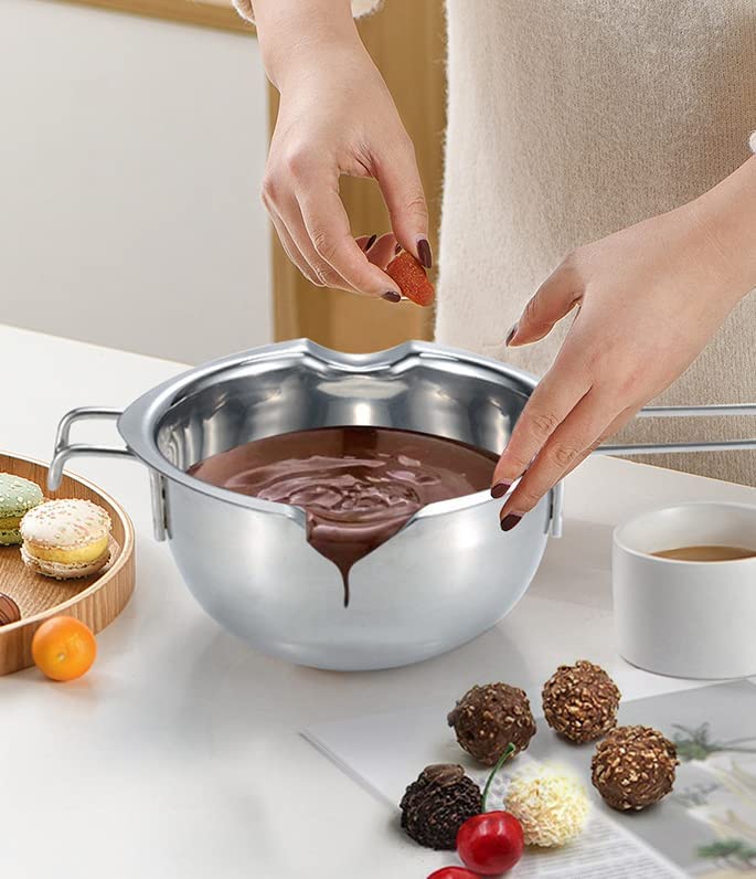 1000ML Melting Pot Stainless Steel - Double Boiler Pot for Melting Chocolate, Candy, Butter, Cheese and Candle Making