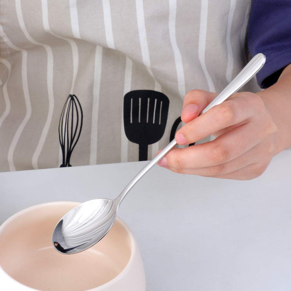 10Pcs Flatware Sets, Silver Spoons and Forks Set, Stainless Steel Dinner Spoons and Dinner Forks, Services for 5