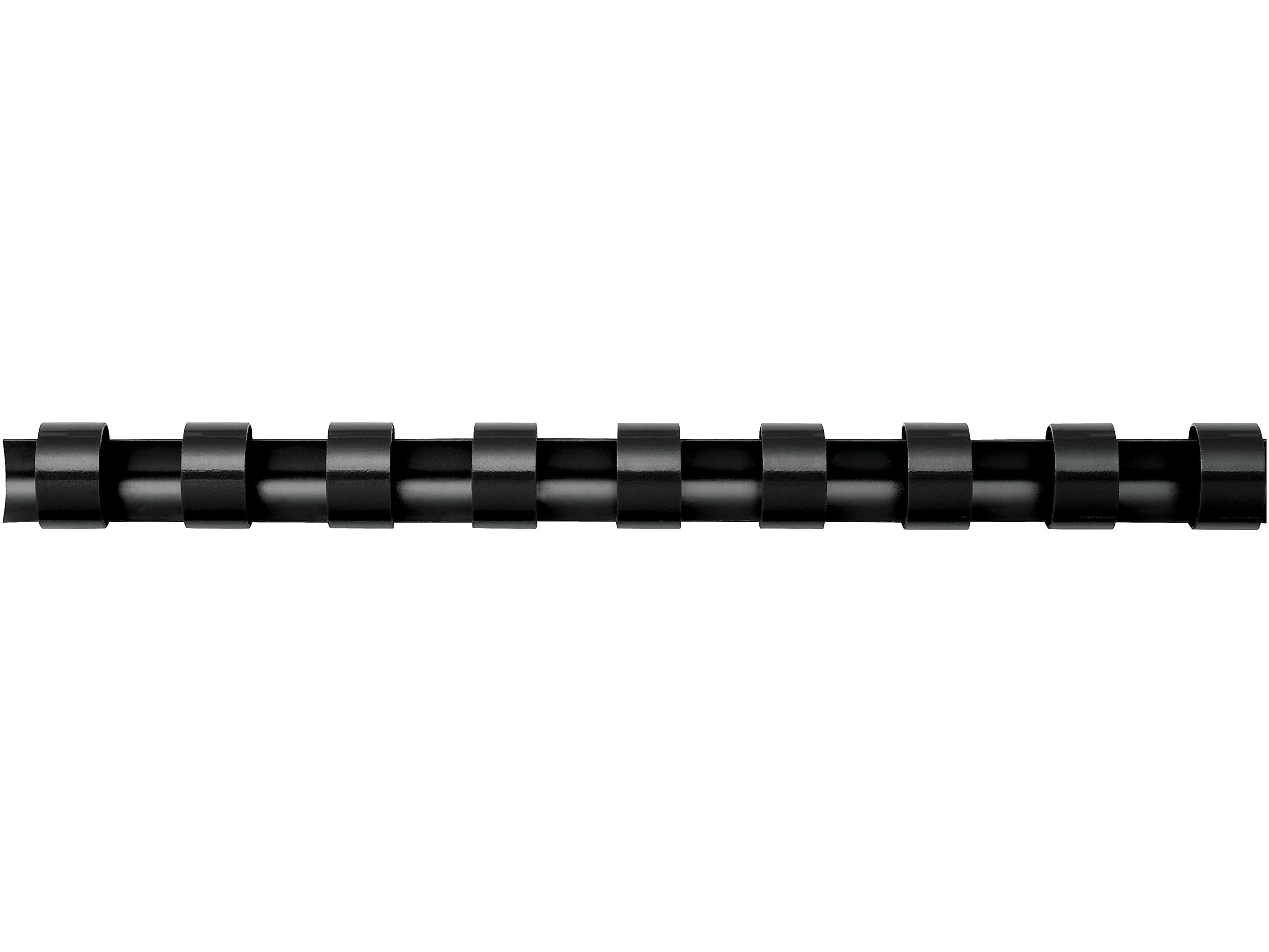 Fellowes Plastic Combs - 1/4", 20 Sheets, Black, 100 Pack, 52366