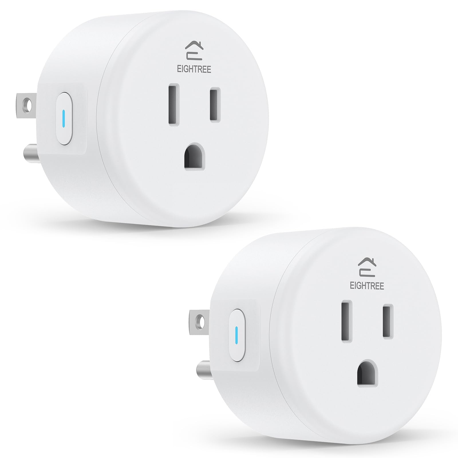 EIGHTREE Smart Plug, Mini Wi-Fi Plug That Works with Alexa & Google Home, Compatible with SmartThings, Smart Socket with Remote Control & Timer Function, 2.4Ghz Wi-Fi Only, No Hub Required