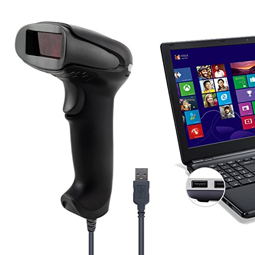 NETUM 1D Barcode Scanner Portable USB Wired Laser Barcode Reader Compatible for POS System, Windows, MAC, Linux RD-2013