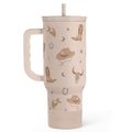 SANDJEST Cowgirl Tumbler 40oz for Women Girls – Stainless Steel Travel Coffee Mug Cup with Handle and Straw, Gift for Birthday Christmas
