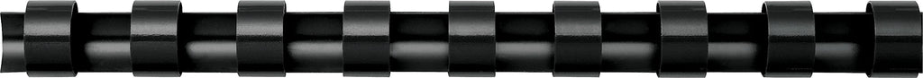 Fellowes Plastic Combs - 1/4", 20 Sheets, Black, 100 Pack, 52366