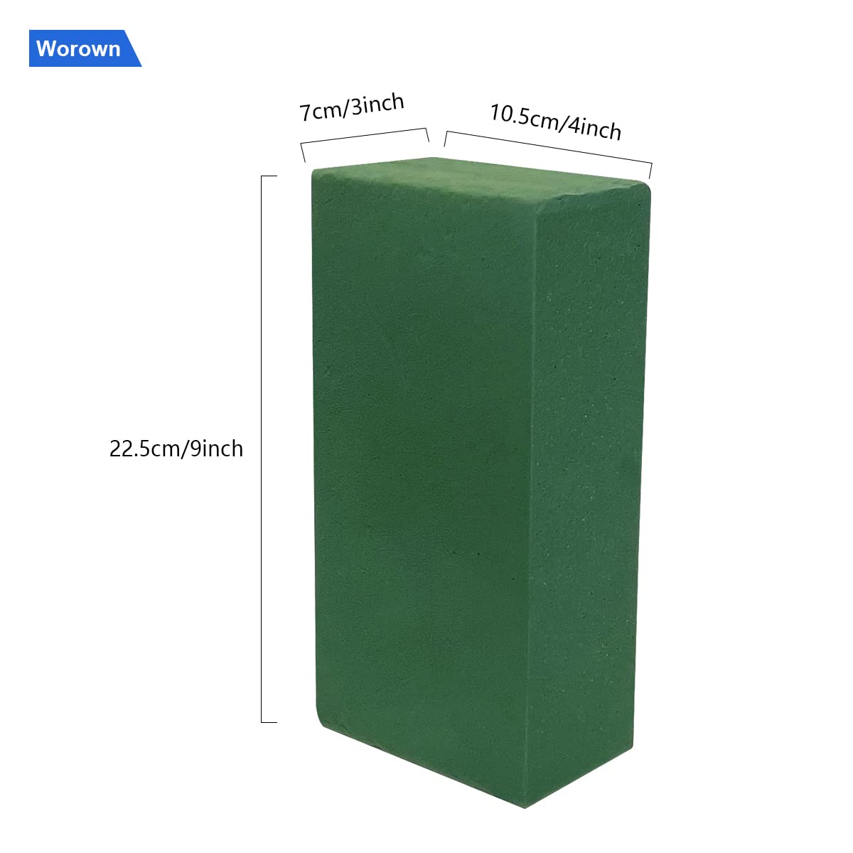 Worown 6 Pack Floral Foam Blocks, Green Foam for Flower Arrangements, Flower Foam Blocks for Wedding, Showroom and Garden Decorations (9 x 4 x 3 Inch)