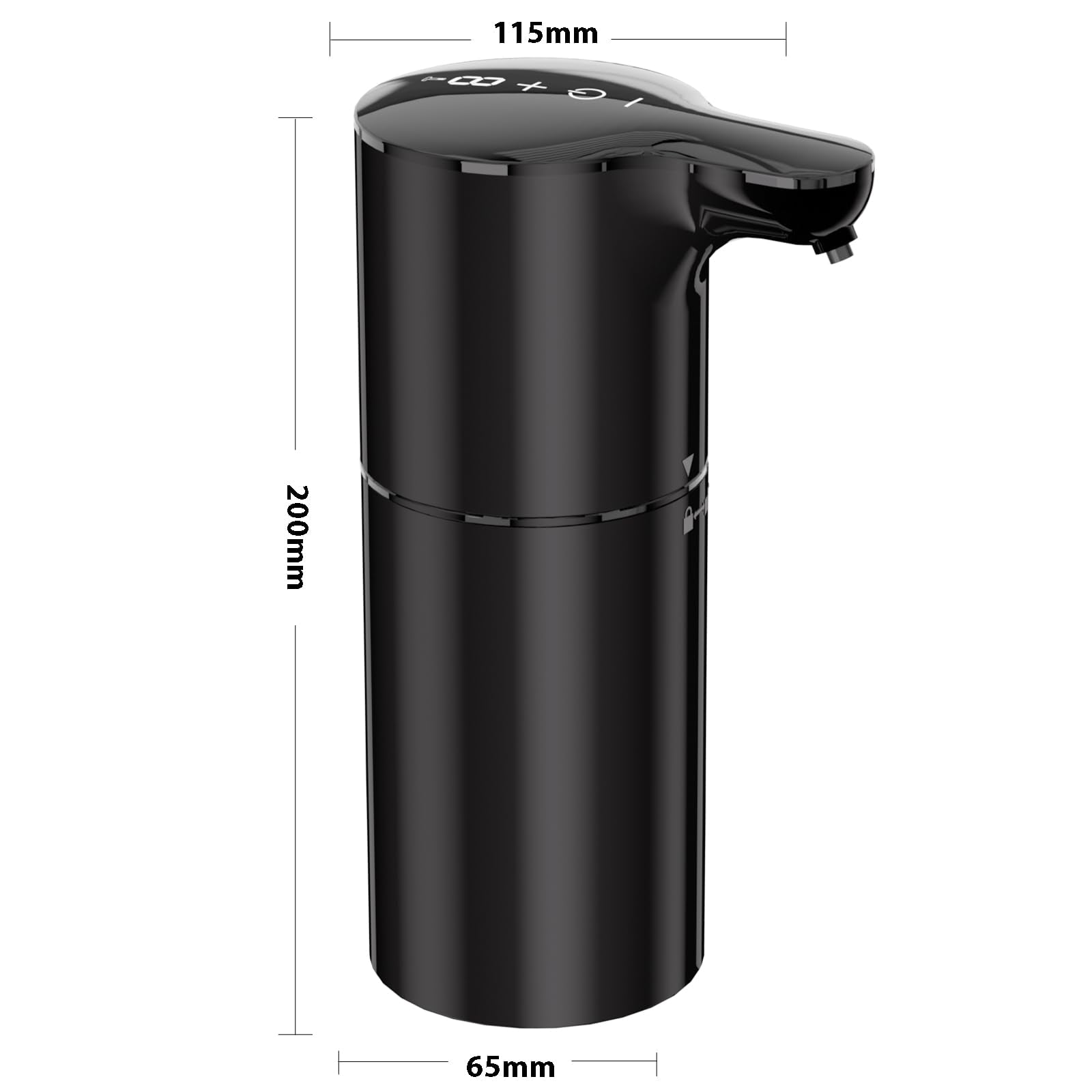 YIKHOM Automatic Foaming Soap Dispenser, 15.37 oz/450mL Touchless Sensor Soap Dispenser for Kitchen Bathroom, 8 Adjustable Volume Control, 2000mAh Battery Rechargeable, Hands Free Foam Soap Pump