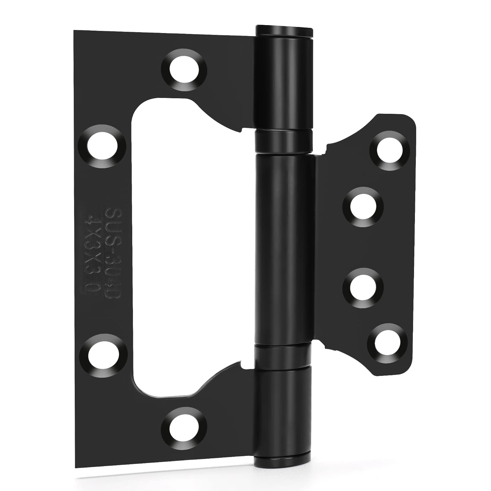 goldenwarm 6 Pack 4x3 inch Non Mortise Door Hinges Matte Black Door Hinges Door Hardware Stainless Steel Hinges, Easy Installation, 2mm Thickness