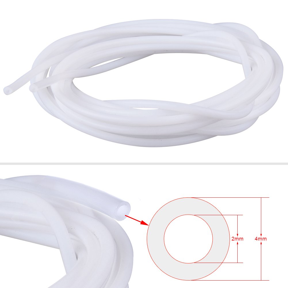 SIQUK 5 Pieces Teflon Tube PTFE Tubing (1M) with 10 Pieces PC4-M6 Fittings and 10 Pieces PC4-M10 Fitting Connector for 3D Printer 1.75mm Filament