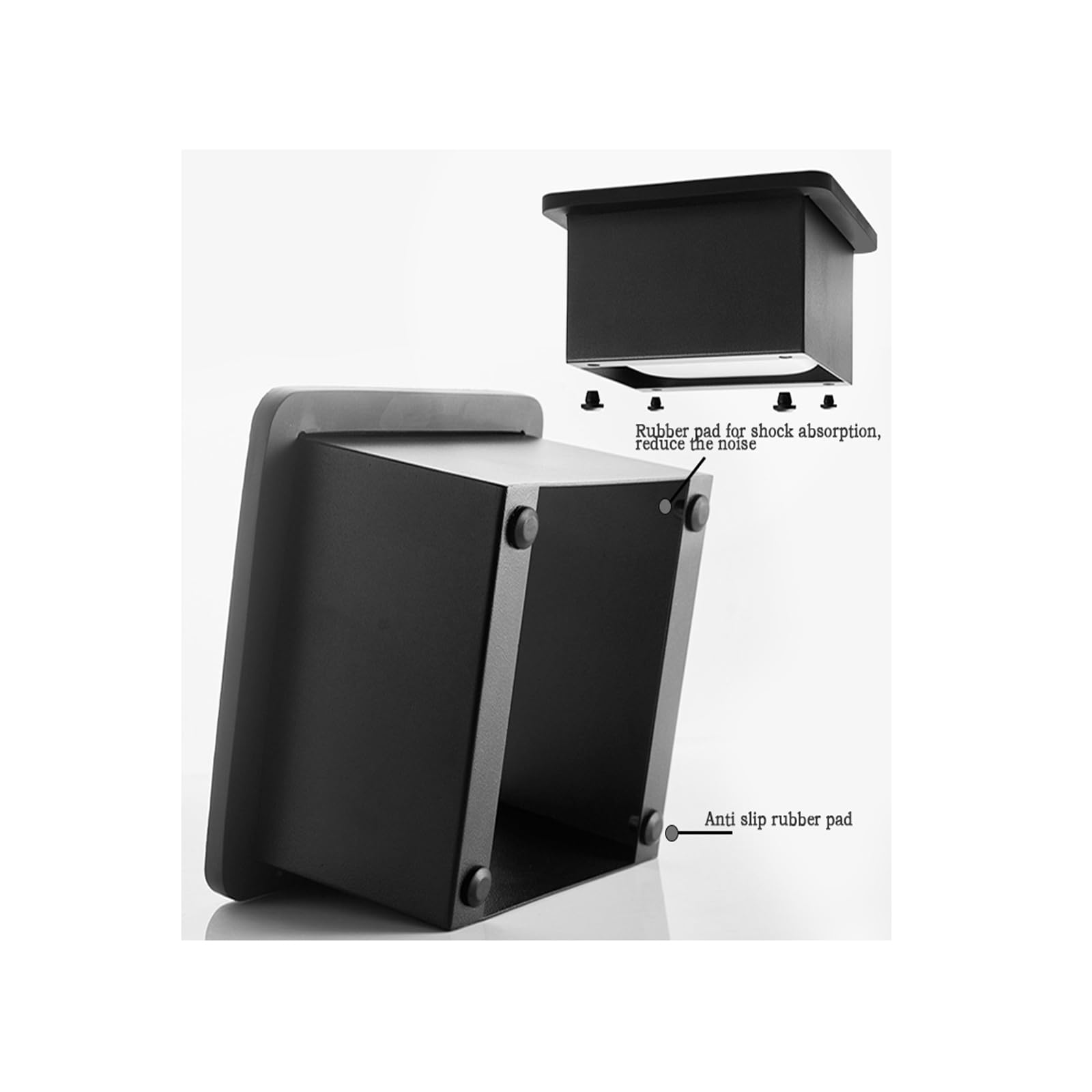 Coffee Knock Box, Espresso Knock Box Coffee Bin Barista Accessories Coffee Machine Accessories, Stainless Steel Small Coffee Knock Box Container with Silicone Knock Bar and Non Slip Base