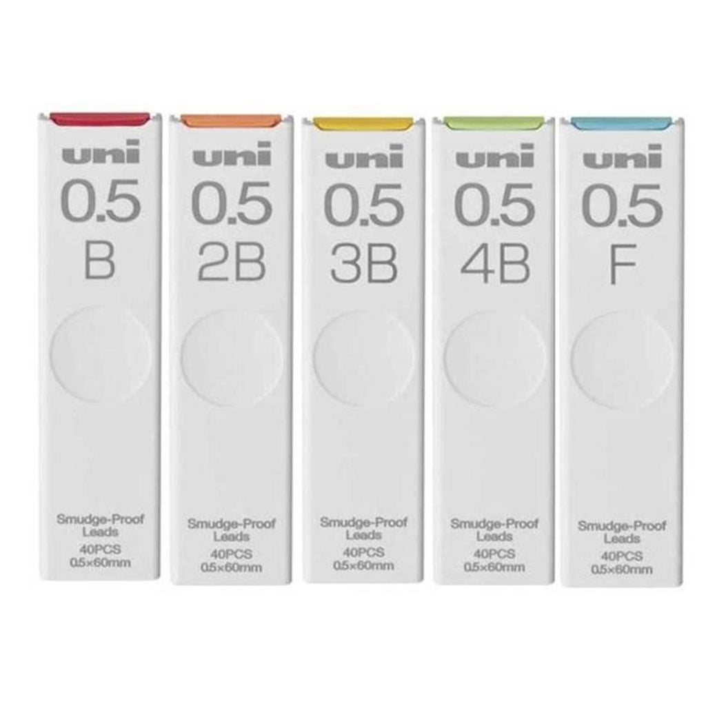 Uni Mechanical Pencil Lead,"The Uni" Smudge-Proof Leads 0.5mm（ULS0540）/HB,H,2H,3H,4H,B,2B,3B,4B,F 10Pack/total 400 Leads, amazdone Sticky Notes Value Set