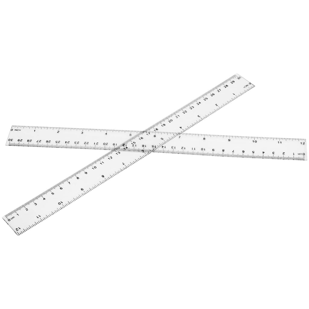 KEILEOHO 120 Pack 12 Inch Clear Plastic Ruler, 30CM Rulers Bulk Flexible with Centimeters and Inches for School Supplies