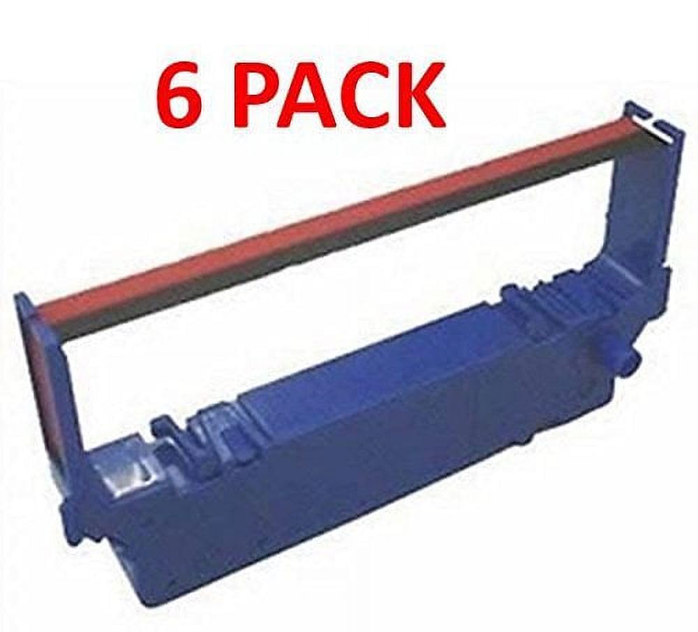 Compatible Printer Ribbon Cartridge for SP700 RC700 SP712 SP717 SP742 SP747, Black/Red, Case of 6