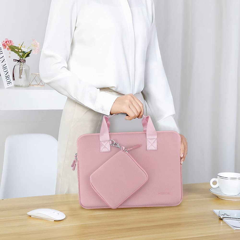 Hseok Laptop Sleeve 14 inch Case with Small Pouch, Neoprene Computer Bag Compatible with MacBook Pro 14" M4/M3/M2/M1 2025-2021, MacBook Air/Pro 13" and Most 14 inch Notebooks，P01K01
