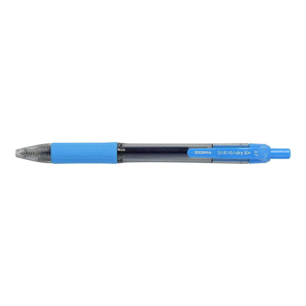 Zebra Pen SARASA Dry X20 Retractable Gel Pens, 0.7mm Medium Point, Assorted Ink Colours with Rapid Fast Dry Ink Technology, Ideal for the Left Handed, Elimates Smearing in Seconds, 14-Pack (46824)