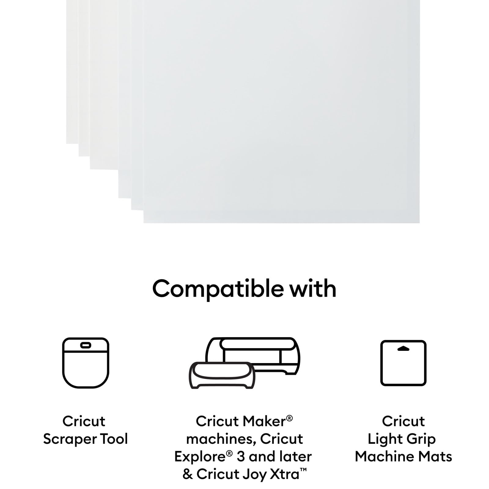 Cricut Printable Waterproof Sticker Set, 20 Transparent Sheets (8.5" x 11") - Compatible with Inkjet Printers - For Joy Xtra, Explore, & Maker Machines