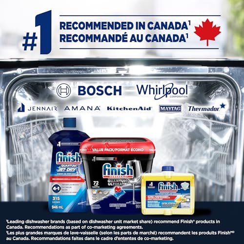 Finish Power Ball Quantum Ultimate Dishwasher Detergent Tabs, Scrubs, Degreases, Shines, Ultimate Clean & Shine 1st time everytime, 72 Tabs