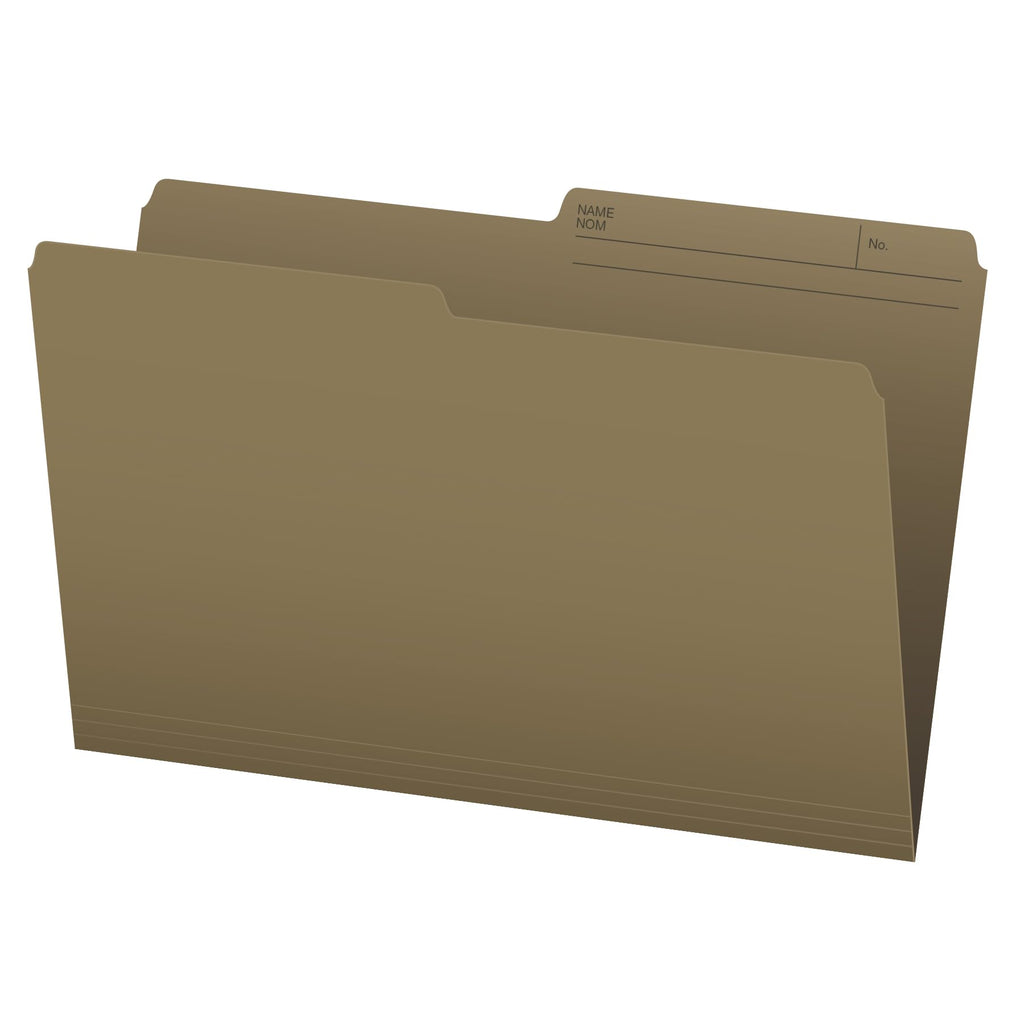Pendaflex File Folders, Legal Size Reversible File Organizers, 1/2 Cut Tab, Natural Sand, Durable Tear-Resistant Paper Stock, 100-Pack for Office, School & Home Filing