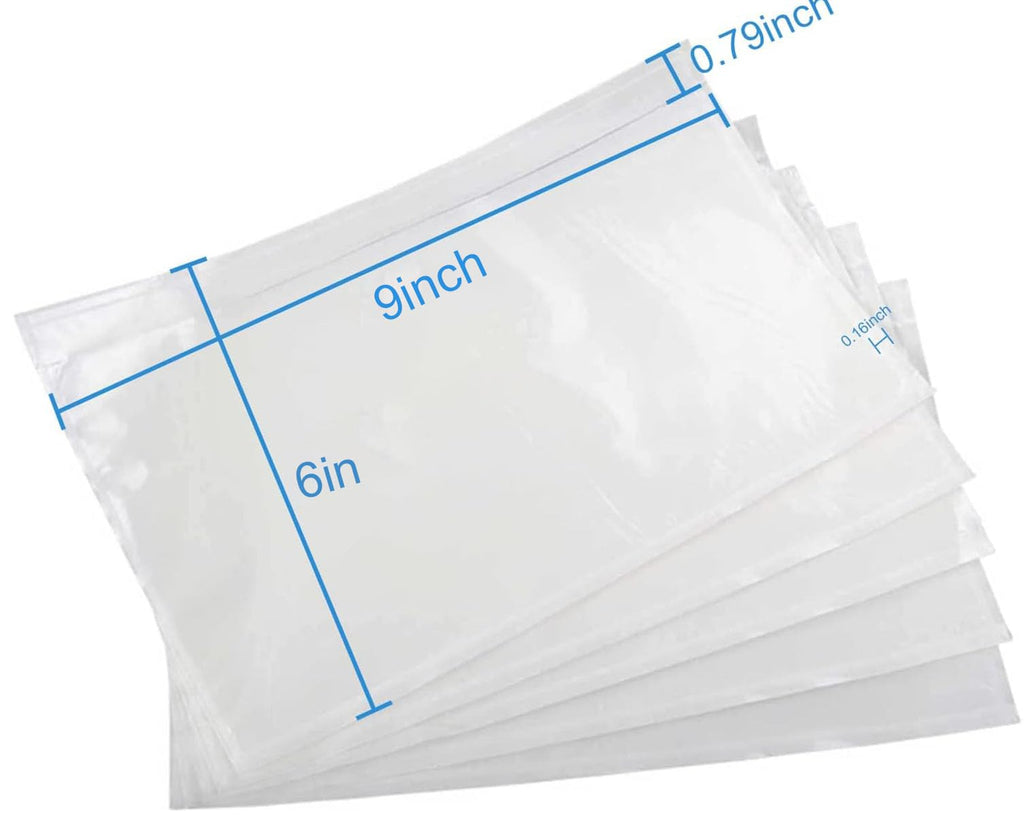 Coopaty 6" x 9" Adhesive Packing List Envelopes Clear Plastic Mailing Shipping Envelope Pouch (200 Pack)