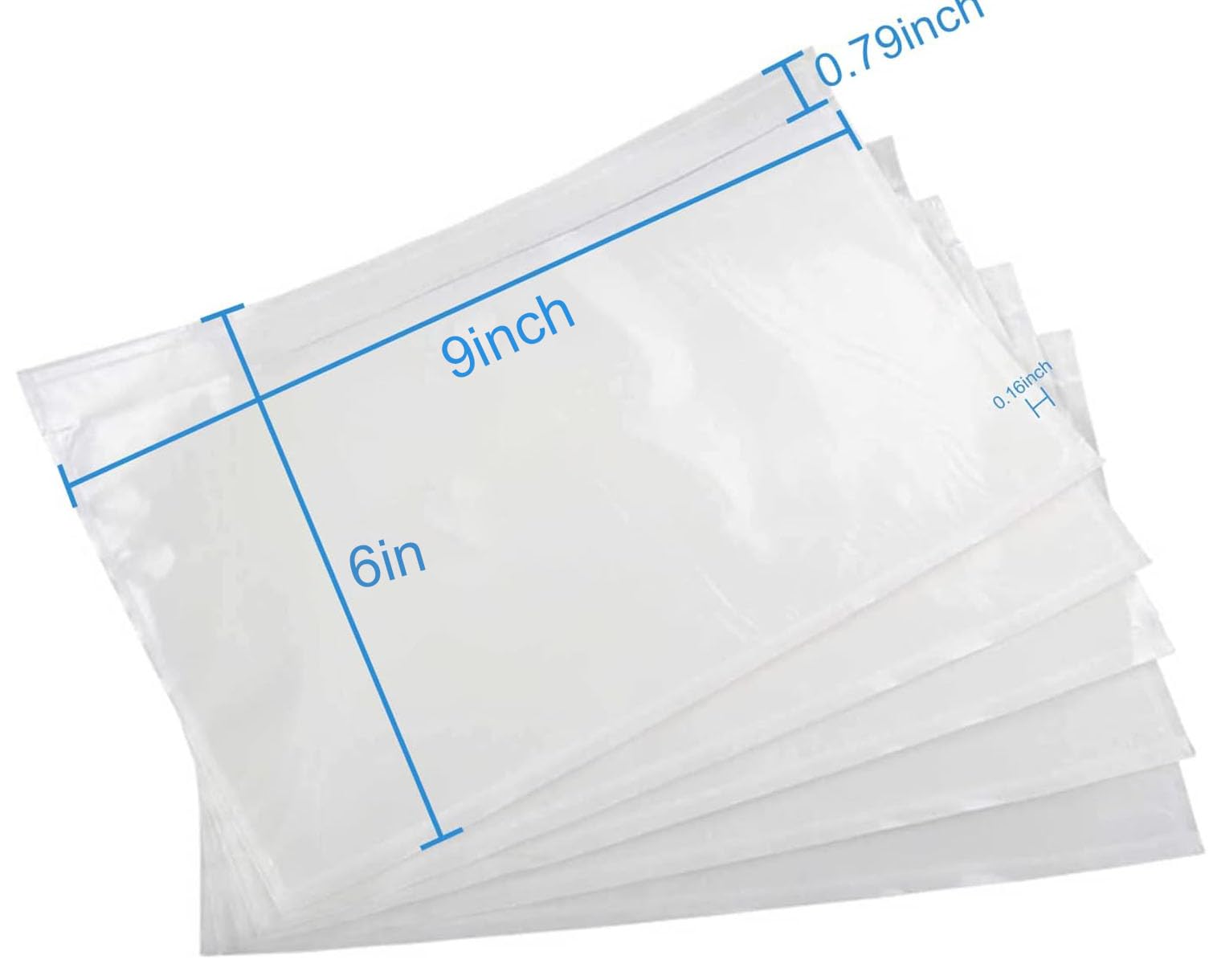 Coopaty 6" x 9" Adhesive Packing List Envelopes Clear Plastic Mailing Shipping Envelope Pouch (200 Pack)