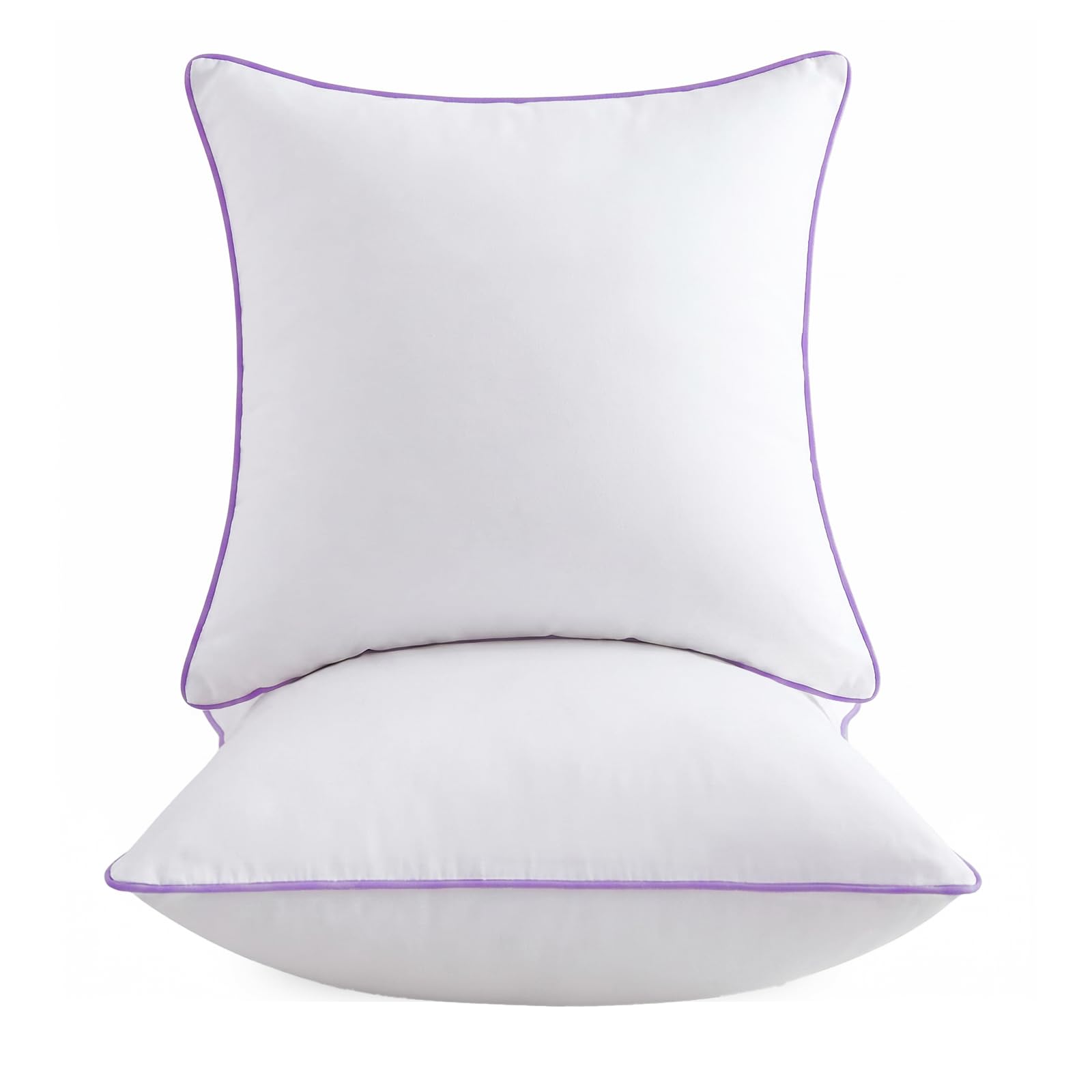Wuuyuef 18x18 Pillow Inserts Set of 2, Square Decorative Throw Pillow Stuffers, Hypoallergenic Down Alternative Filling for Sofa - White