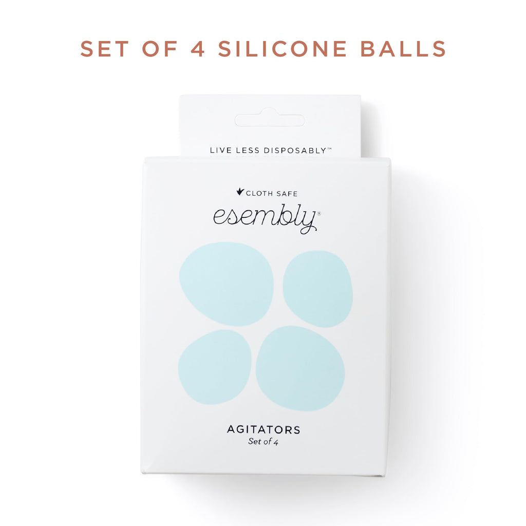 Esembly Agitators, Washer Dryer Balls for Cleaner Softer Laundry, Reusable Eco-Friendly Silicone Laundry Dryer Balls, 4 Pack