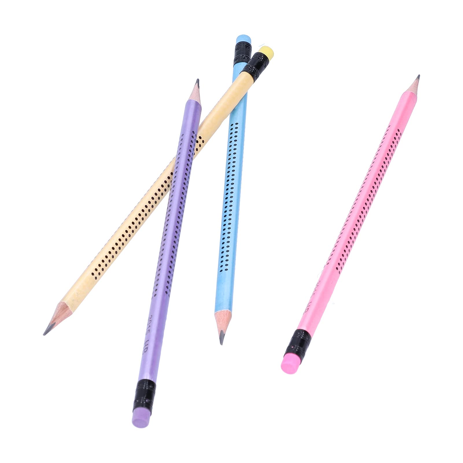 Writing Pencil, 30Pcs HB Pencil Non‑Slip Multi‑Color with Eraser Children Student Writing Drawing Tools With Triangular Barrel
