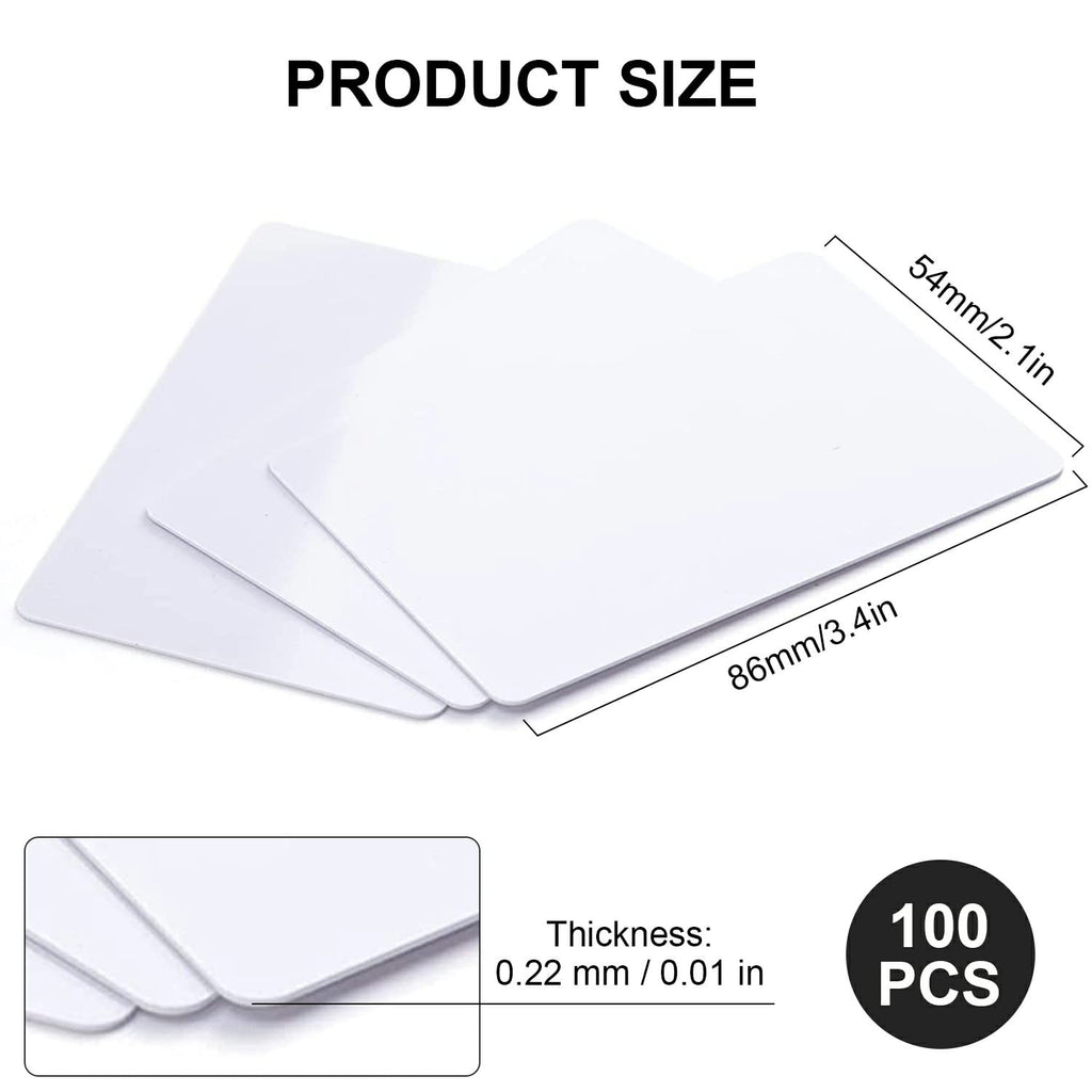 MEISO 100pcs White Double-Side Sublimation Metal Business Cards