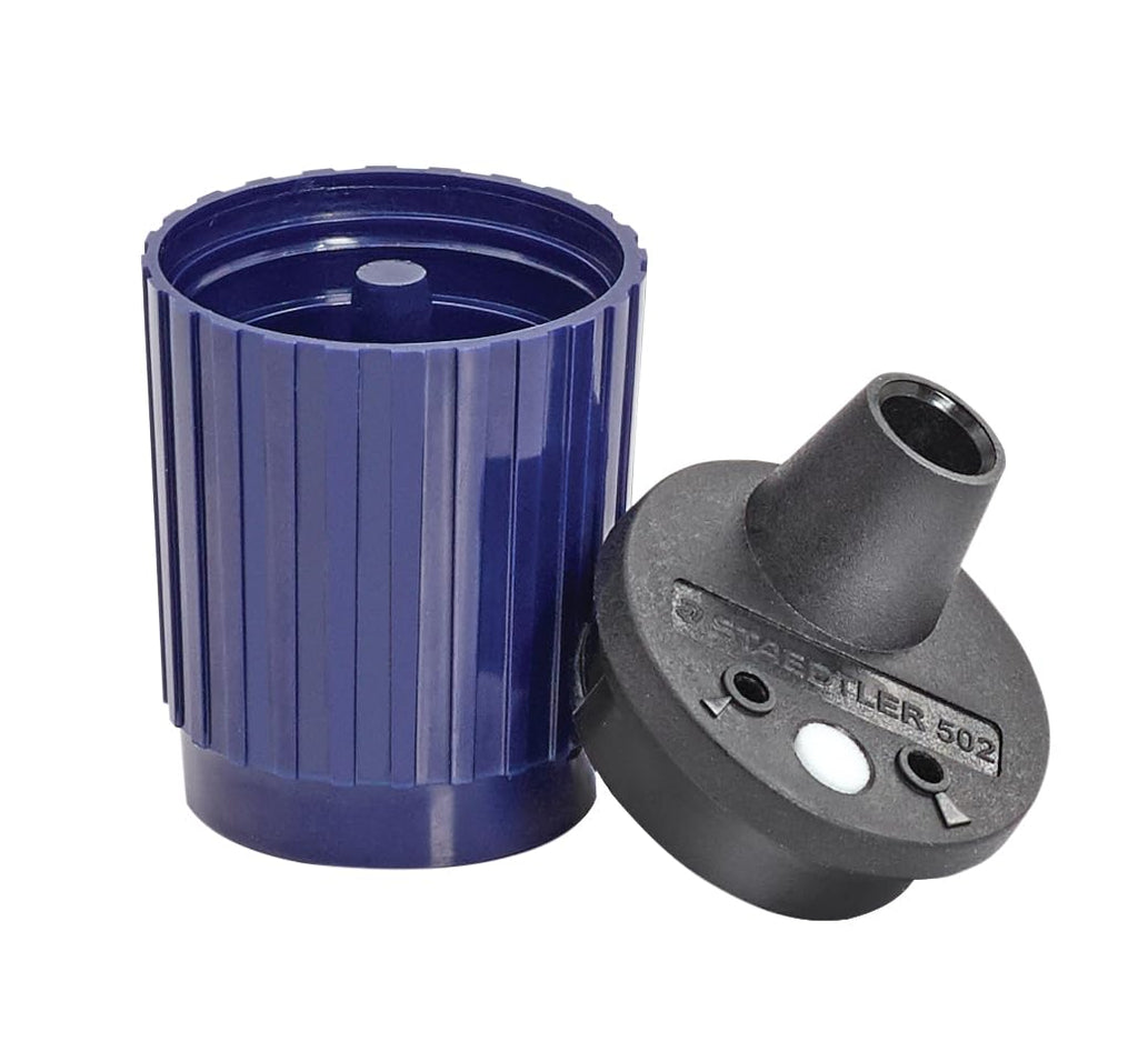 STAEDTLER Mars Lead Pointer - Precision Mechanical Pencil Sharpener with Auto-Stop for 2mm Pencils - Rotary Action with Dust Wiper & Adjustable Cone