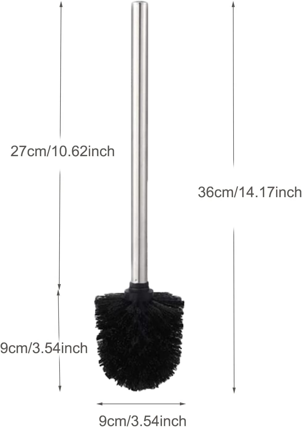 JAWAGA 8pcs Toilet Brush Toilet Bowl Brush Set Replacement Heads,Toilet Brush Cleaning with Stiff Bristles for Bathroom.(Black)