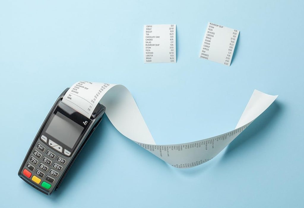 MilaMima 50 Rolls 2 1/4" x 60' Thermal Paper Rolls Fits All Credit Card Debit Machine Verifone Ingenico Square Clover Moneris TD Elavon Diameter 40mm Core 17mm 2.25 x 60 ft POS Cash Register Receipt